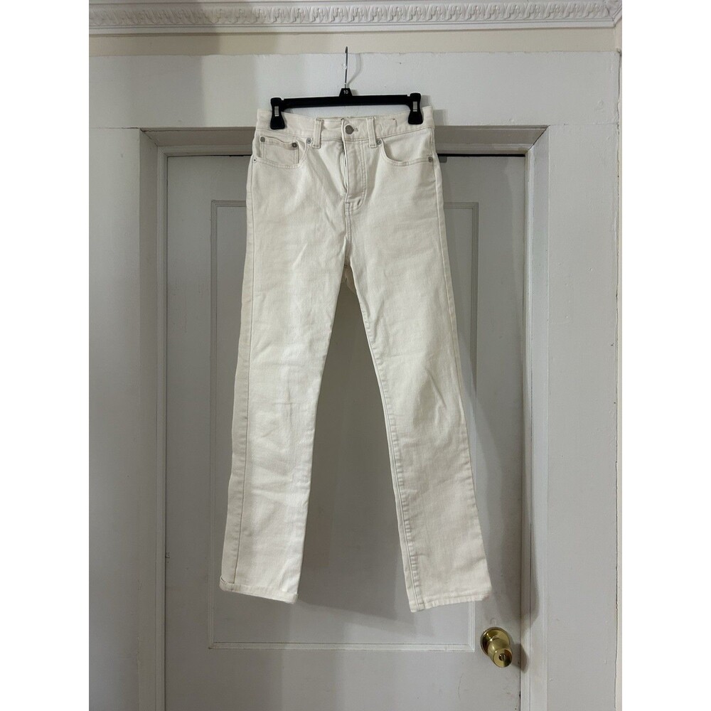 Madewell Jeans 90’s Straight Womens 26 High Rise Tan Beige Ivory Casual Stretch